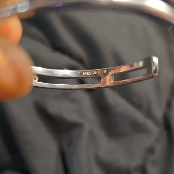 Messika Jewelry - USED*** Silver Openwork Bracelet With Moving CRYSTALS**Minor SCRATCHES***